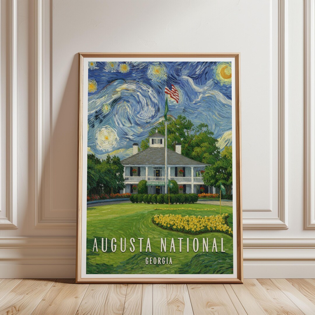Augusta National Golf Print | Magnolia Drive | Augusta Clubhouse ...