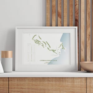 Cypress Point Club | Golf Course Map, Golf Painting, Golf Gift, Course Layout |  Fine Art Print