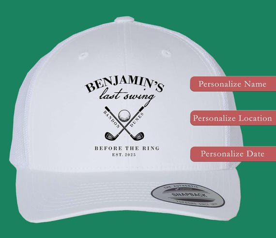 Golf Bachelor Party Favor, Custom Bachelor Trucker Hat
