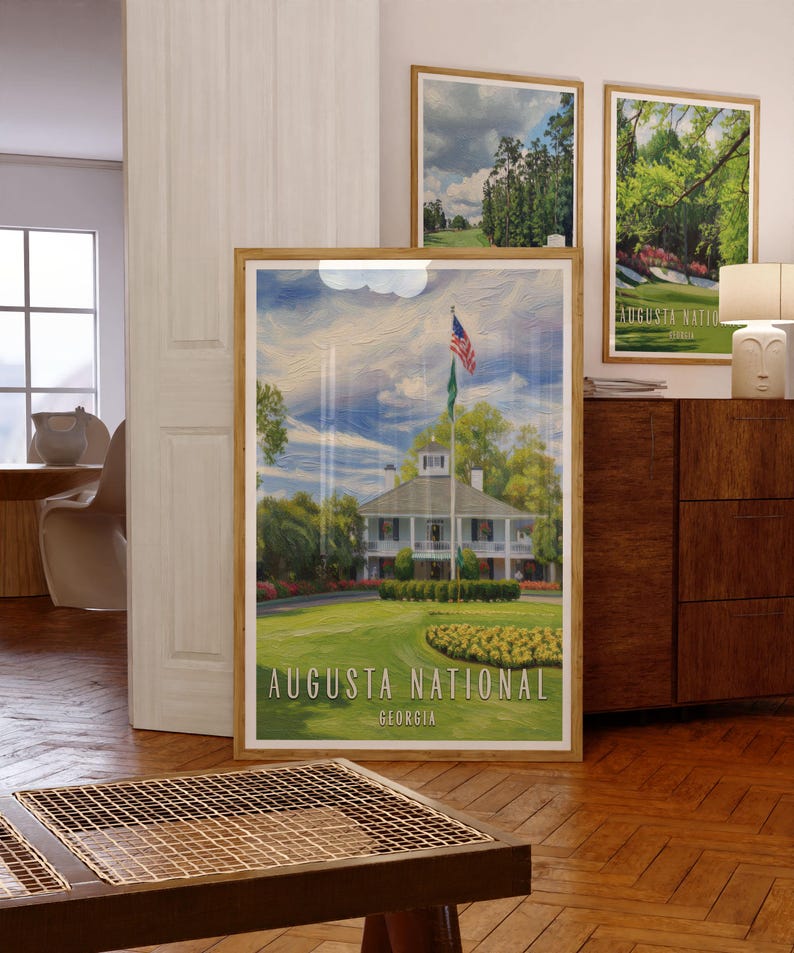 Augusta National Golf Print | Magnolia Drive | Augusta Clubhouse ...