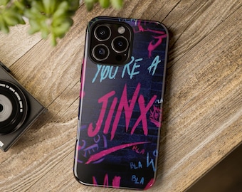 Arcane Jinx Tough Handyhülle für iPhone 16 15, Samsung S25 S24 Ultra und Pixel 9 Pro Geschenk für League of Legends Fans