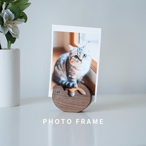 Soporte para fotos Polaroid e Instax Mini personalizado, tarjetero, soporte de madera para fotos, regalo de boda para pareja, regalo familiar