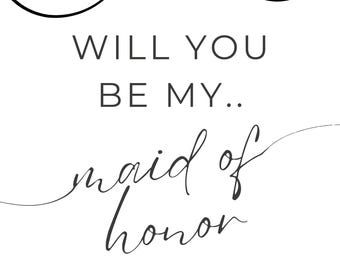 Maid of Honor Proposal