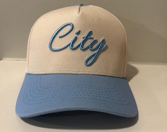 Simple Minimialist City Hat - Sky Blue City Style