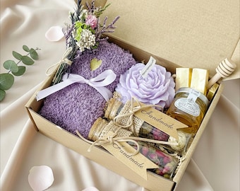 Lavender Spa-geschenkdoos, gezellige hygge-zelfverzorgingsset