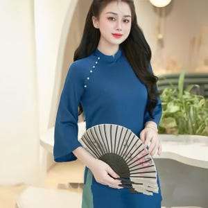 Vietnamese Ao Dai |Modern Ao Dai |Silk Ao Dai |Vietnamese Traditional Costumes |Áo dài suông|Ao Dai women