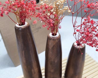 花瓶3個セット、テラコッタ、金属 - Etsy 日本