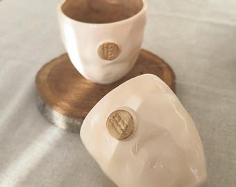 Handgemachte Virgo Sternzeichen Tasse - Erdige Keramik Tasse