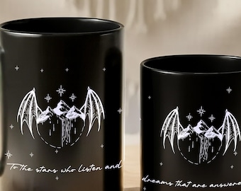 Nachtgericht Becher, ACOTAR Merch Kaffeetasse | Velaris Sternenfall, SJM Bücherwurm Geschenk für Sie, Celestial Dark Academia, Geschenk Geburtstag