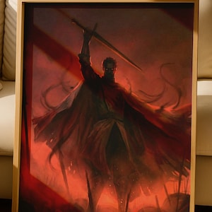Elend Venture Wall Art, The Last Emperor Poster, Mistborn Warrior King Print, Brandon Sanderson Gift, Hero of Ages Decor, Epic Fantasy Art