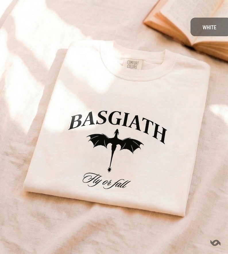 Chemise Basgiath Dragon, t-shirt Fly ou Fall, cadeau d'anniversaire pour un fan de Fourth Wing image 1