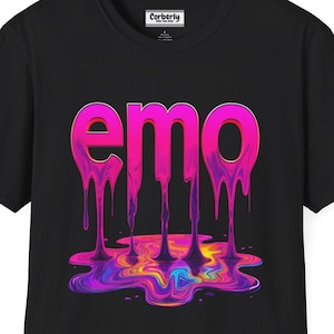 Emo Shirt in Black, Purple Drip Text, Emo Kid Tee, Elder Emo Style, Emo Gifts, It Was Never A Phase Shirt