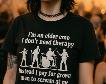 Elder Emo Shirt: Punk Rock Music Lover Tee