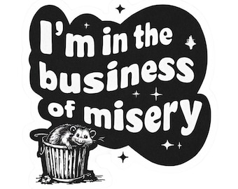 Business of Misery Aufkleber, Possum Business of Misery, Emo Aufkleber, Alternative Laptop Aufkleber, Rockmusik Journal Aufkleber, Musikliebhaber