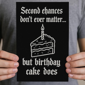 Carte d'anniversaire emo, carte d'anniversaire noire, carte « seconde chance », aîné emo, cadeau emo, emo pour toujours, emo kid, visite déformée
