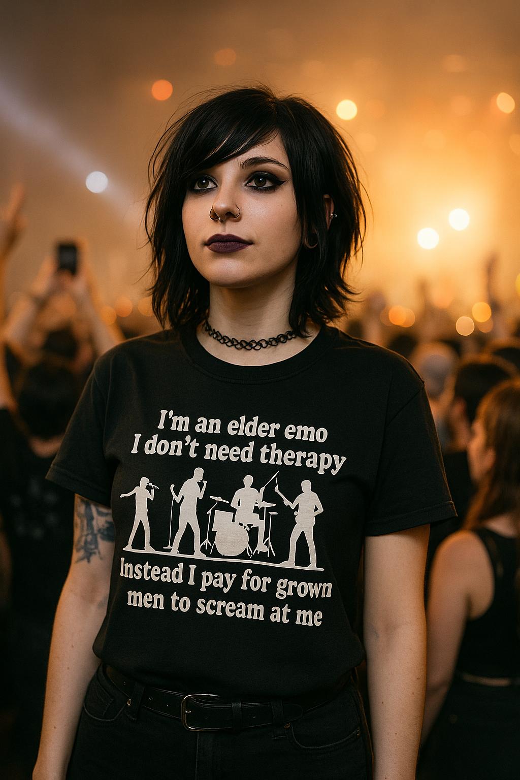 Emo Punk Rocker Elder Emo Shirt: Punk Rock Music Lover Tee - Etsy