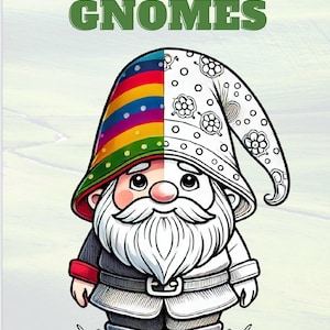 GARDEN GNOMES (26 Cute & Cozy Coloring Pages)