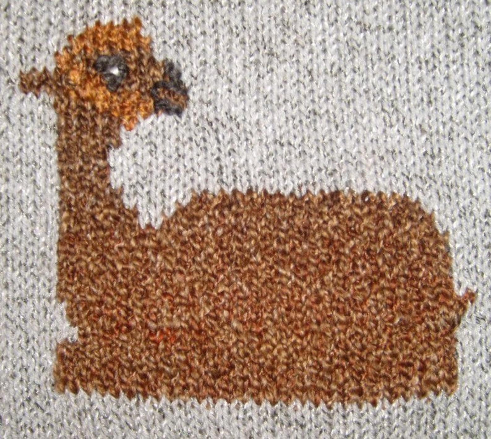 Grazing Alpacas Hand Knitting Pattern PDF & VIDEO Tutorial Etsy
