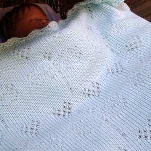 Love&#39;s Sweetness MACHINE Knitting Baby Blanket with Dragonflies Pattern PDF & Instant  Download VIDEO Tutorial