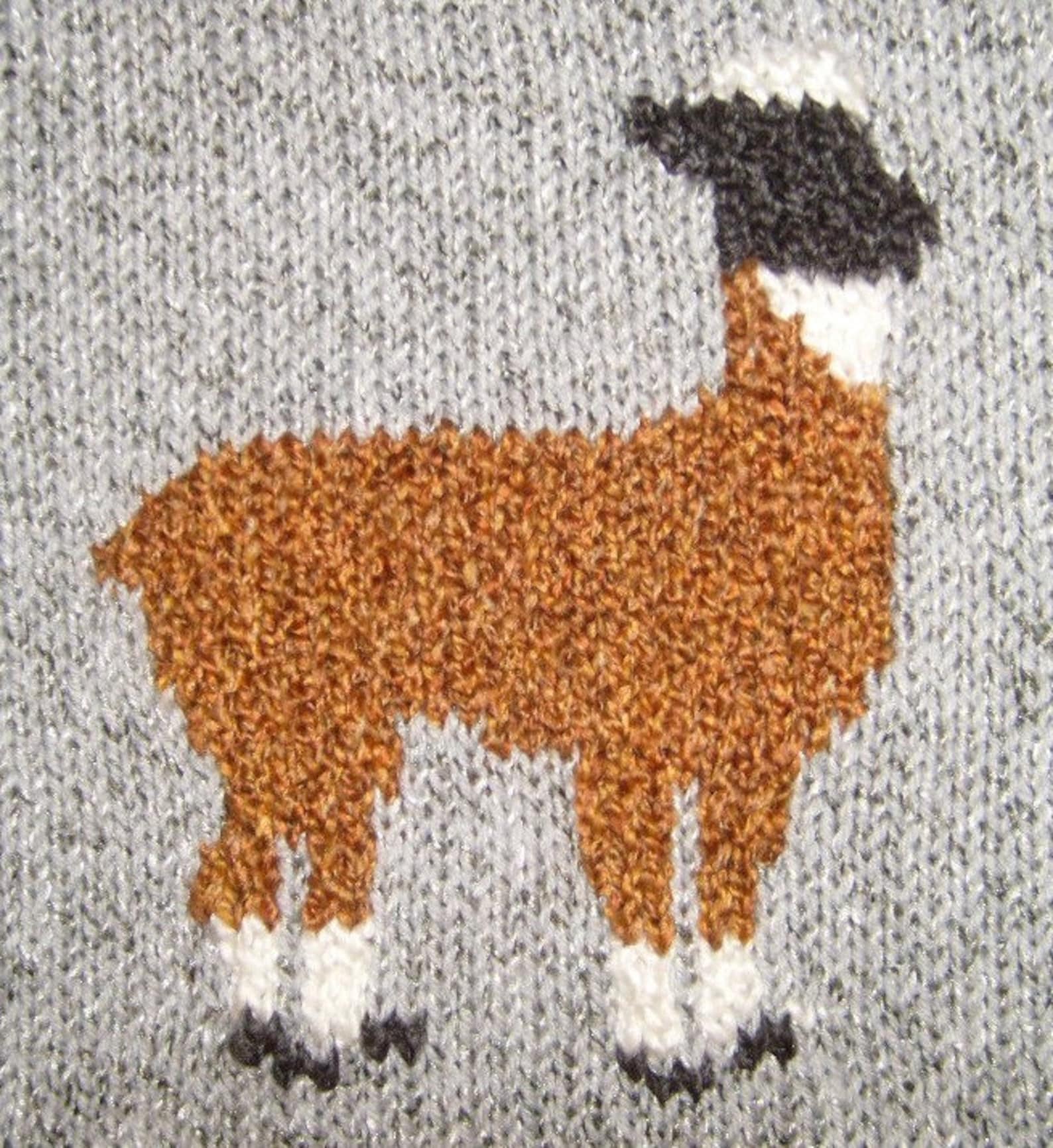 Grazing Alpacas Hand Knitting Pattern PDF & VIDEO Tutorial Etsy