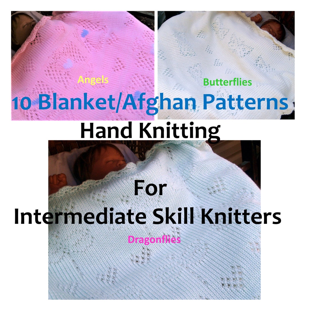 10 Blanket/afghan Patterns Hand Knitting Thread Lace Technique With