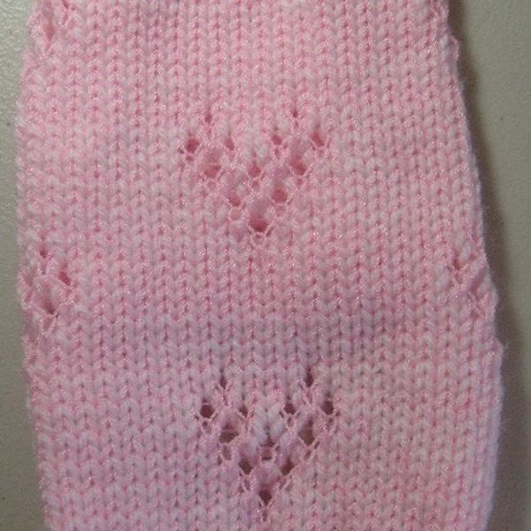 Hunde Pullover Handstrickmuster PDF Pink oder Rot Lacey Hearts