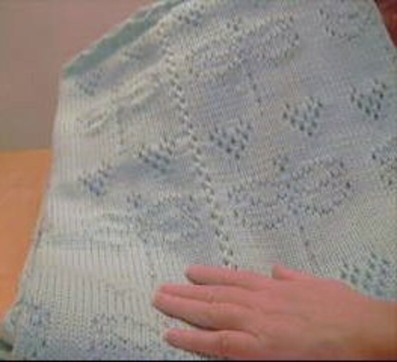 Dragonfly Afghan HAND Knitting Pattern PDF & Instant Download VIDEO