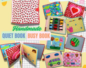 Quiet Book for Toddler, Montessori Busy Book, Felt Book, Toys for toddlers (1-5 years old). Size 20 x 24 cm