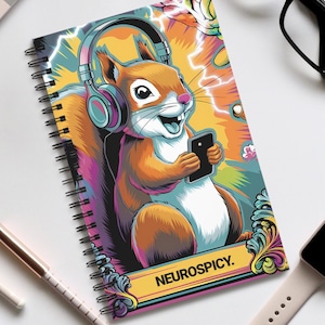 Neurospicy Eichhörnchen Spiral-Notizblock ADHD Gifted Journal Geschenk ADH Journaling Tagebuch Stressabbau Mitbringsel ADHS Kinder Notizbuch