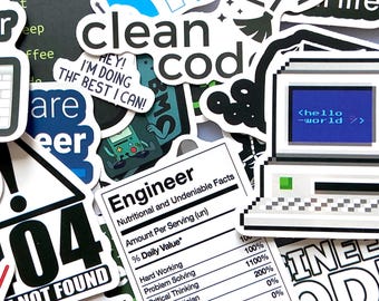 FUNNY IT STICKERS Bundle Coworker Gift for Programmer Developer Engineer Decals Laptop Stickers Techie Gifts for It Nerd Hacker Insider Gags