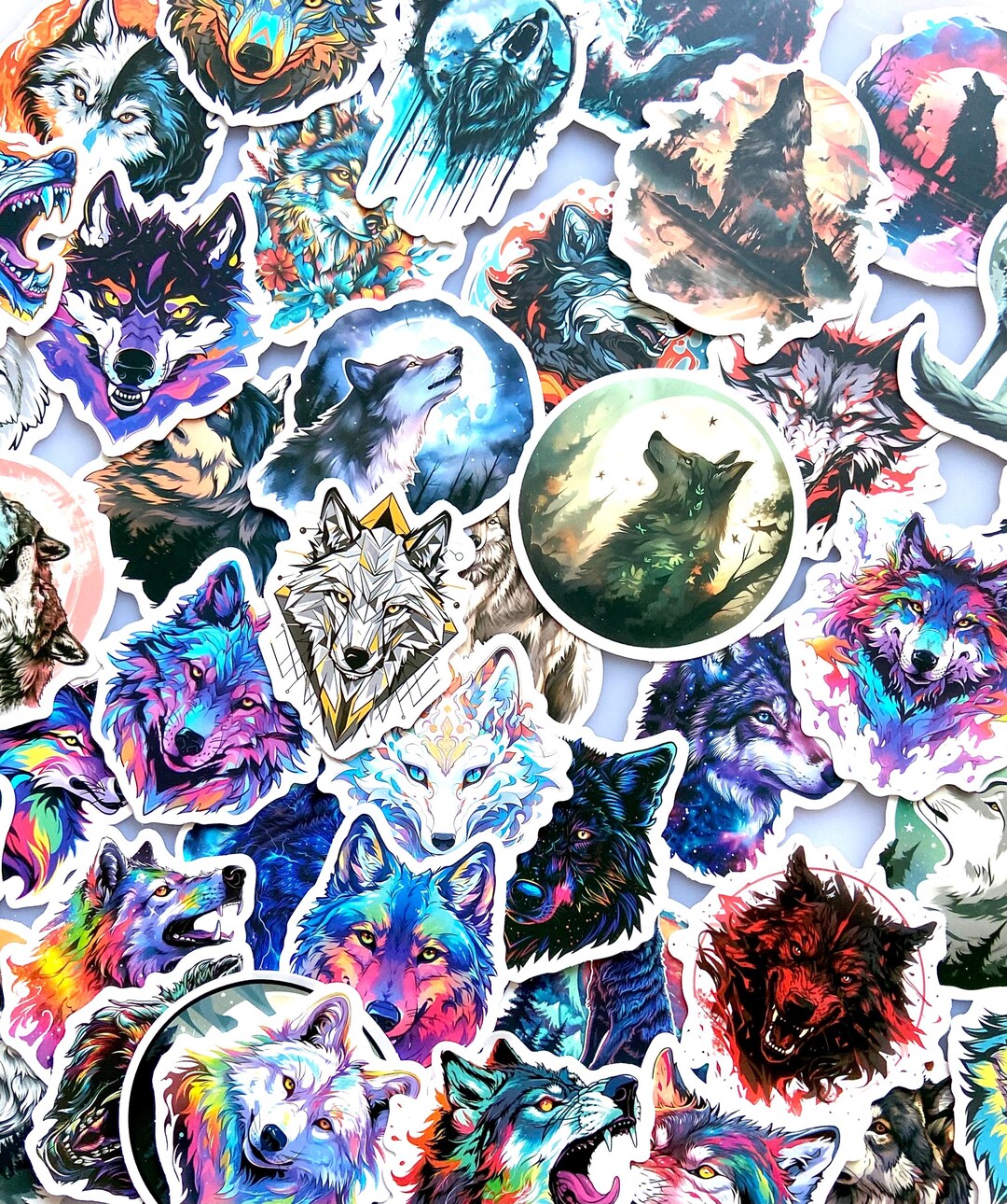 Wolves Sticker Template WOLF WOLVES STICKERS Aufkleber Sticker Laptop Stickers Planner Mystery ...