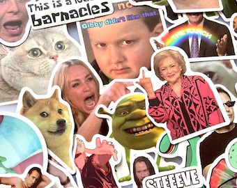 Popular Meme Sticker Pack Funny Internet Meme Stickers Water Bottle Sticker Laptop Stickers Meme Funny Gift Idea Viral Internet Meme Sticker