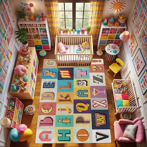 Alfombra con letras impresas,Estoy aprendiendo a leer,Alfombra con letras,Alfombra para habitación de niños,Alfombra de juego,Alfombra educativa,Alfombra colorida,El mejor regalo para tu hijo