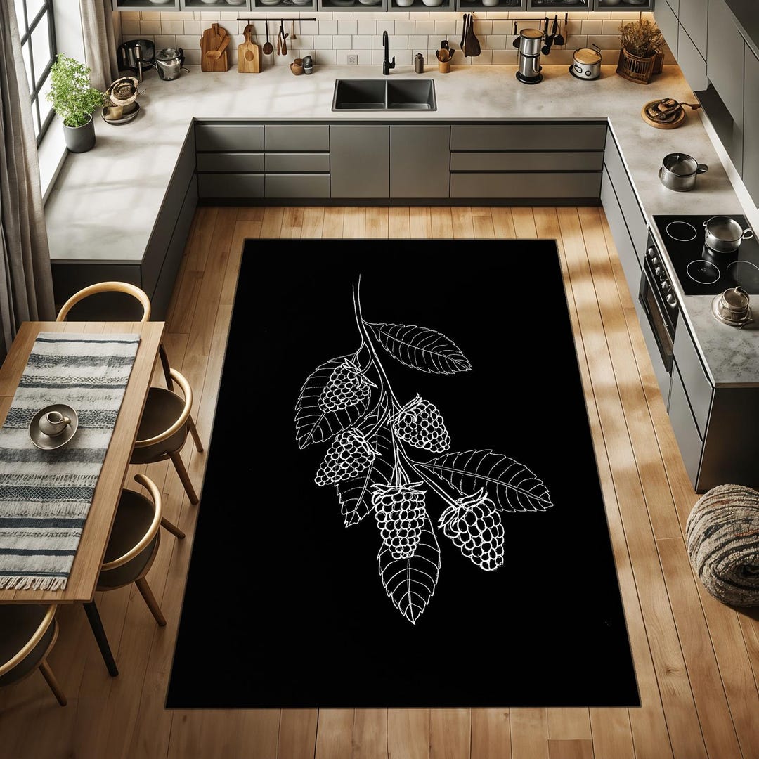 Kitchen Rug, Grape Patterned Rug, Sweet Rug, Fruity Rug, Blackberry Rug ...