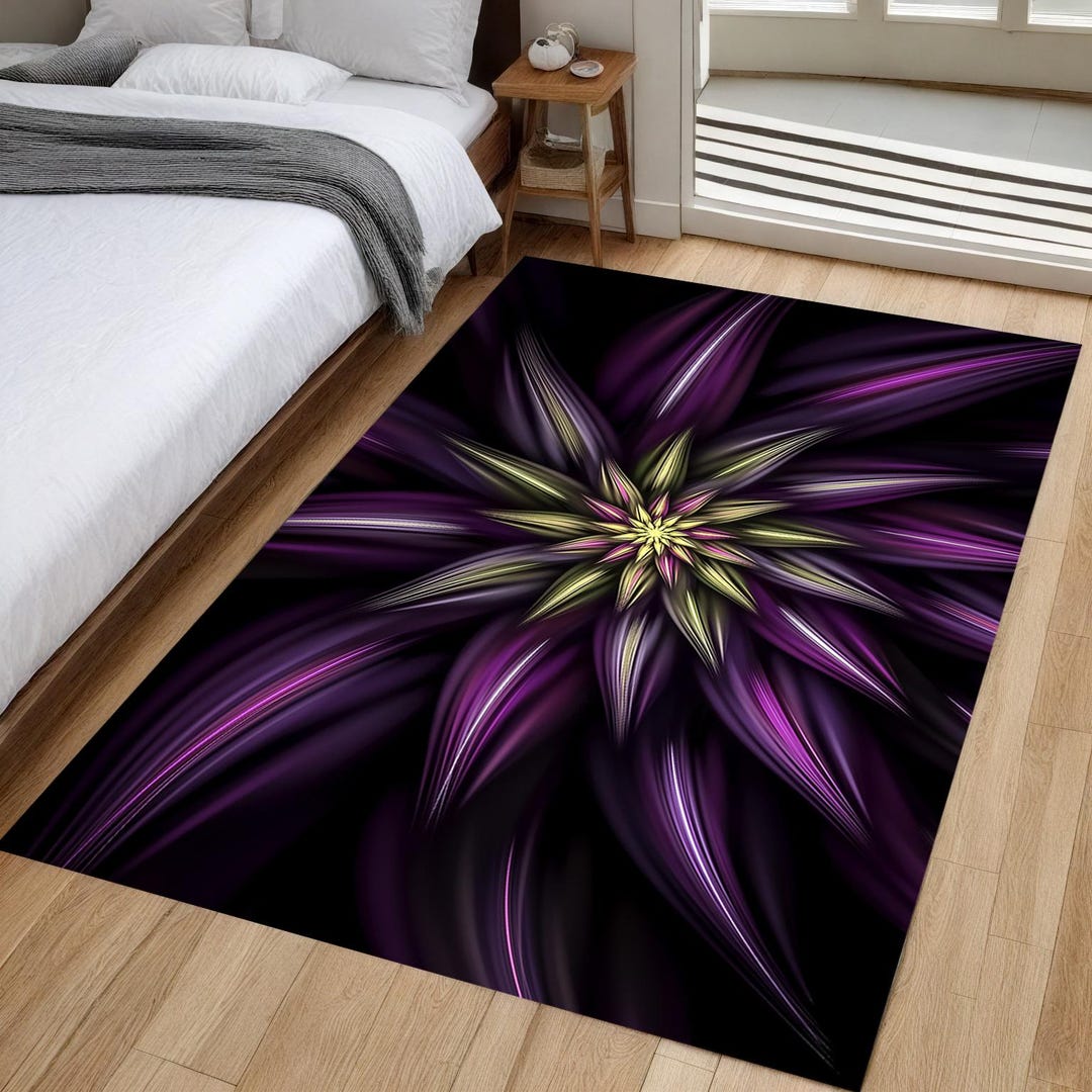 Purple Splatter Rug Purple Vortex Rug, Eye-catching Colors Rug,perfect Harmony Rug,black ...