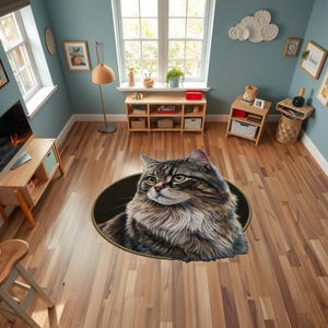 Cat rug,Cute Cat rug,Playful Cat rug,Shaped rug,Easy to clean rug, Home decoration rug,Soft rug,Non-slip rug,Washable rug,Durable Bamboo rug