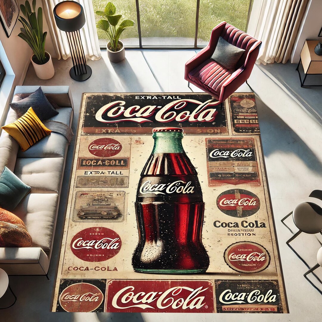 Coca Cola Rug,old Coca Cola Poster Rug,coca Cola Advertising Rug,easy ...