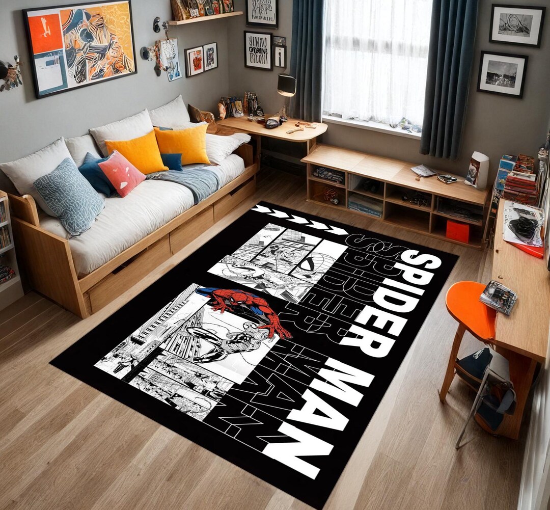 Spider-man Rug,comic Book Rug,spider-man Carpet Spiderman Magazine ...