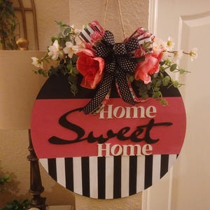 Front Door Decor | Home Sweet Home | Year Round Wreath | Door Hanger | Front Door Wreath | Welcome Wreath | Hanger | Door Wreath | Welcome