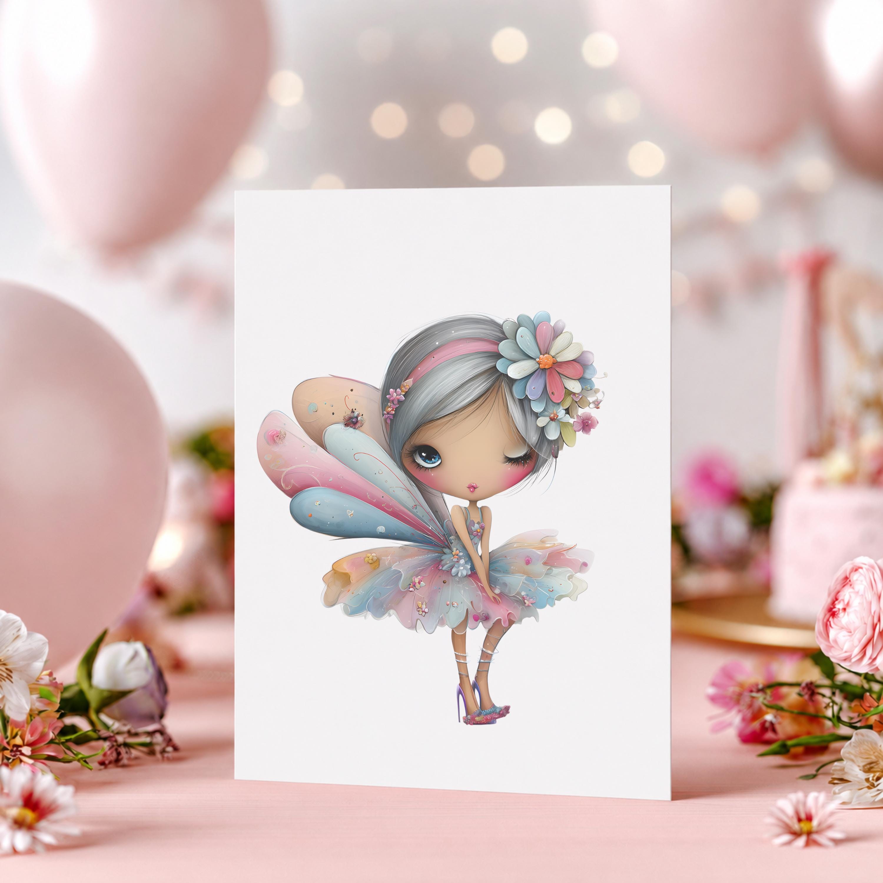 Pixie Graphics Fairy Clipart PNG Bundle, Whimsical Pastel Pixie Graphics, Fantasy Girl ...