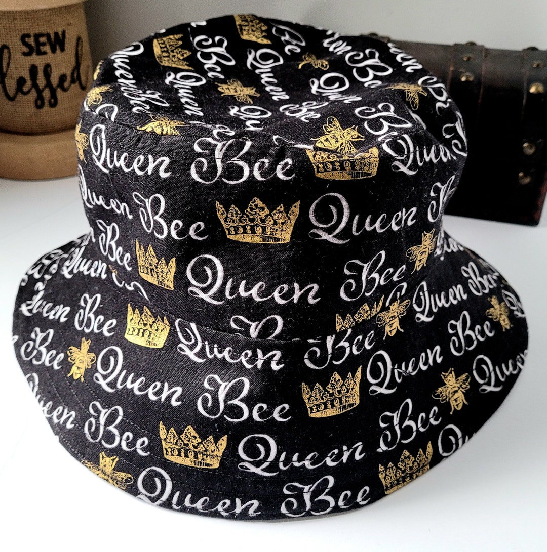 Reversible Bucket Hat, Queen Bee Design - Etsy