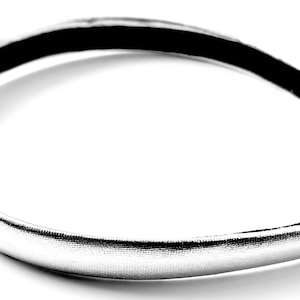 Silver Half-Inch Headband, Sleek Silver Headband,