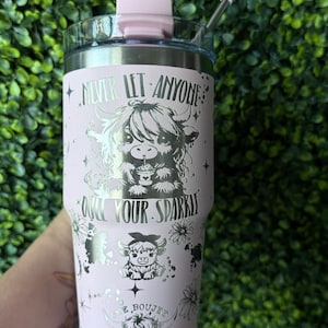 20oz Laat nooit iemand uw Sparkle Laser Gegraveerde Tumbler gebruiken