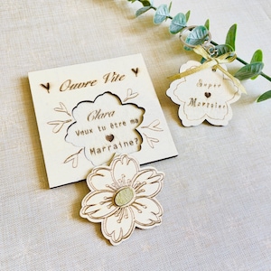 Carte/Coffret personnalisé demande surprise, annonce naissance, marraine, grossesse …