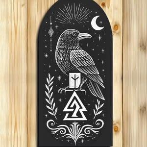 Viking Ship Serigraphy: Handmade Nordic Wall Art on MDF Panel
