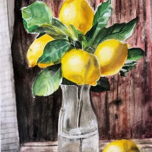 Pintura original de acuarela