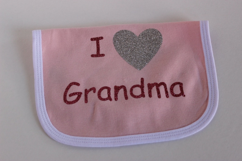I love Grandma Onesie set baby shower Infant girl pink onesie bib