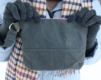 Bolso de mano de lona encerada