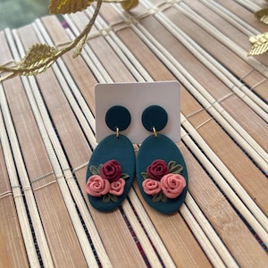 Clay Earrings, Polymer Clay Earrings, Dangle Earrings, Handmade Clay Earrings, Lightweight Earrings