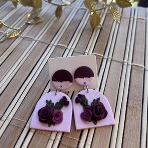 Clay Earrings, Polymer Clay Earrings, Dangle Earrings, Handmade Clay Earrings, Lightweight Earrings